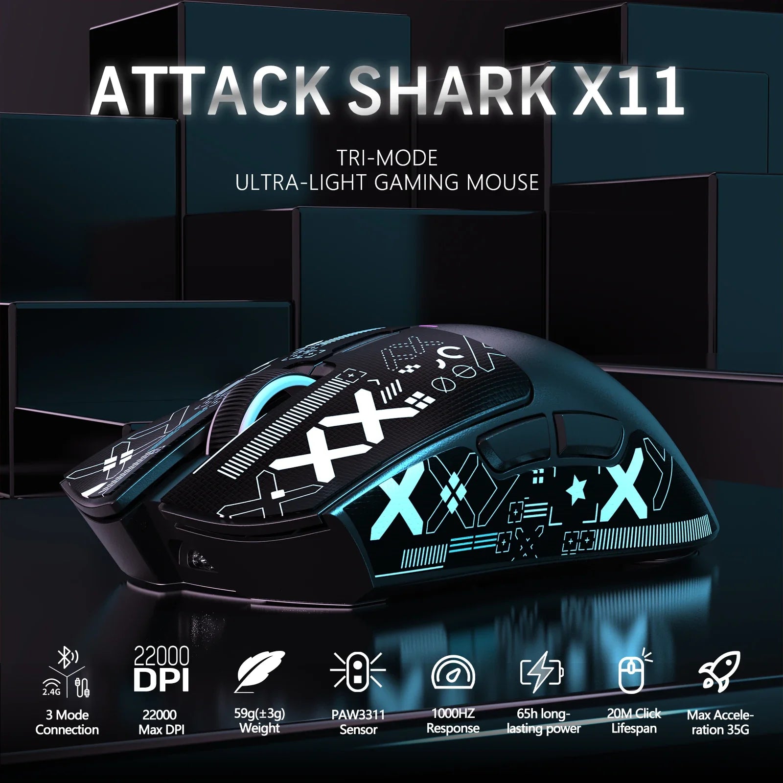 Attack Shark X11 Gaming Mouse 