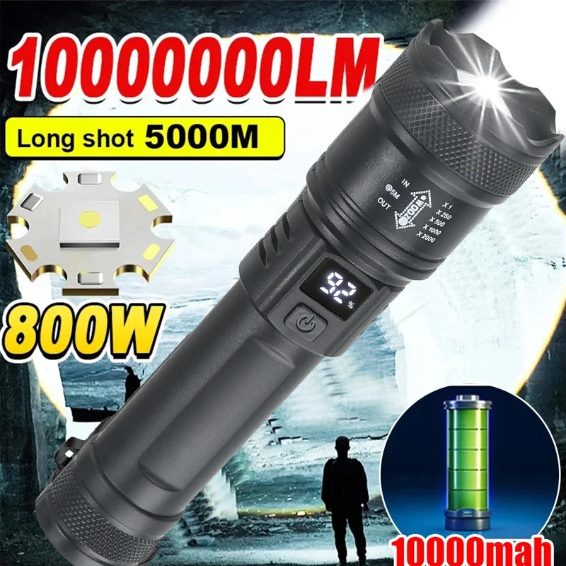 High Power LED Flashlight 2000LM 